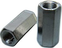 1/4-20 HEX COUPLING NUT Z/P DOMESTIC